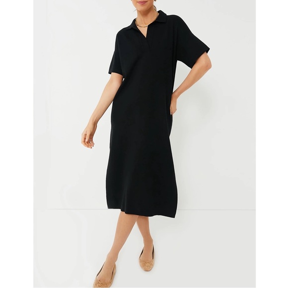 Tuckernuck Dresses & Skirts - TUCKERNUCK Black Channing Polo Midi Dress